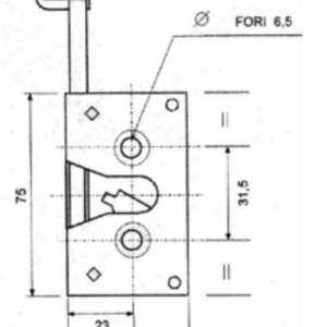 UNIVERSAL INTERNAL LOCK LEFT - AMA RICAMBI - 37034 - Image 3