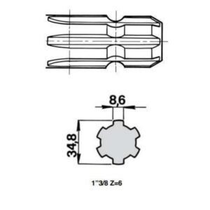 CARDAN SHAFT WITH DOUBLE HOMOKINETIC CAT.6 L=1000 - AMA RICAMBI - 59905 - Image 5