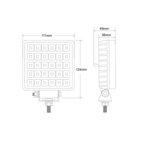 WORK LIGHT 30 LED 3800 LM 110x108 WITH SWITCH - AMA RICAMBI - 68050 - Image 5