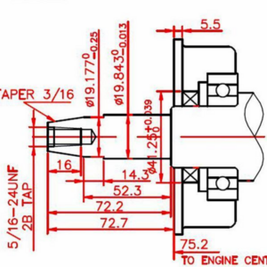 MOTORE A 4 TEMPI BENZINA OHV 196 cc. 6,5 HP CON ALBERO CONICO - AMA RICAMBI - 84943 - immagine 3