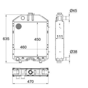 COPPER WATER RADIATOR - AMA RICAMBI - 97335 - Image 1