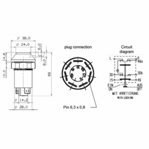 HAZARD LIGHTS SWITCH - AMA RICAMBI - I36006 - Image 2