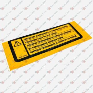 BELT TENSION CHECK DECAL - BCS - 58033996 - Image 1