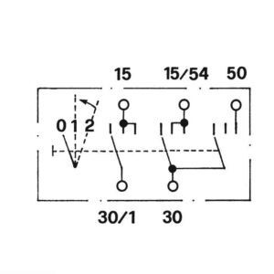STANDARD 3-POSITION STARTER SWITCH - COBO - 1021254 - Image 5