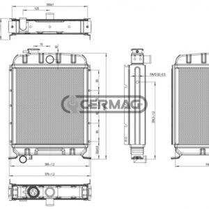 FIAT TYPE ENGINE WATER RADIATOR - CERMAG - 12708 - Image 2