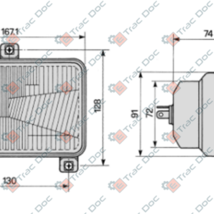 HEADLIGHT TYPE LANDINI - MF - SAME - CERMAG - 36052 - Image 3