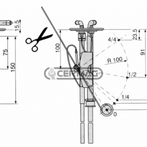 ADJUSTABLE 2-PIPE DIESEL FLOAT - CERMAG - 36258 - Image 2