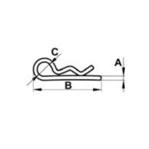 SPRING COTTER PIN DIAMETER 6 mm. - CERMAG - 50158 - Image 2