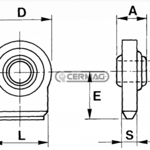 WELD SUPPORT D.34.1 H=45 HEAD=96 - CERMAG - 50256 - Image 1