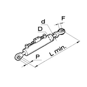 THIRD HYDRAULIC POINT D.25-25 L = 480/668 - CERMAG - 50649 - Image 2