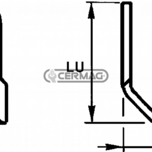 LIGHT PALLADINO Y-TYPE KNIFE 40x5 HOLE DIAMETER 12.5 mm. - CERMAG - 56226 - Image 3