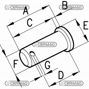 FORK PIN DIAMETER 12x33 mm. - CERMAG - 61664 - Image 2