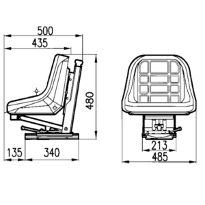 COBO GT50 SEAT WITH APPROVED M20 MECHANICAL SPRING - CERMAG - 63367 - Image 2