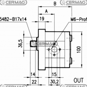 HYDRAULIC PUMP GROUP 2 22.5 cc. WITH KEYED SHAFT SAME TYPE - CERMAG - 80902 - Image 3