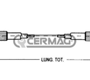DISTRIBUTOR REMOTE CONTROL CABLE LENGTH 1500 mm. - CERMAG - 82028 - Image 2