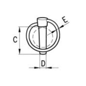 SNAP PIN DIAMETER 8 FOR SHAFT 22-28 mm - CERMAG - 98148 - Image 3