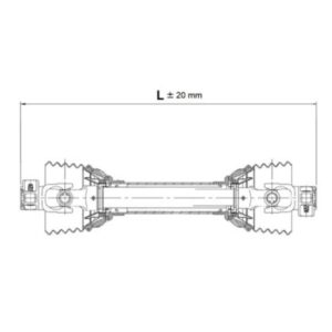 CARDAN SHAFT CAT. 4 L = 800 - AFTERMARKET - 300140 - Image 2