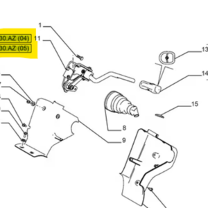REVERSE CONTROL LEVER WITH RETURN - CNH ORIGINALE - 84487160 - Image 2