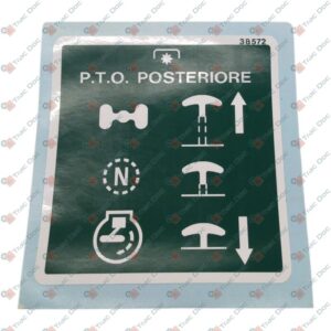 REAR PTO DECAL - GOLDONI - 00038572 - Image 1