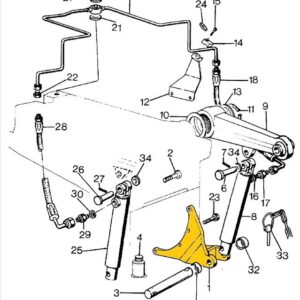 ADDITIONAL CYLINDER LOWER RIGHT SUPPORT - LANDINI - 3545813M91 - Image 1