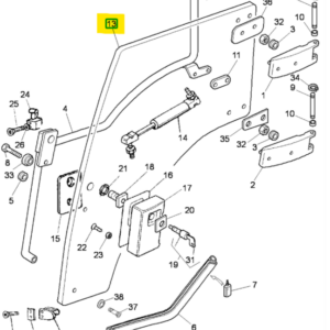 LEFT DOOR GLASS - LANDINI - 3674696M1 - Image 1