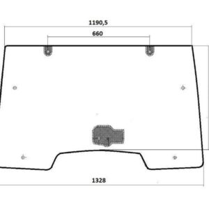VETRO PARABREZZA CABINA - LANDINI - 3691322M1 - immagine 1