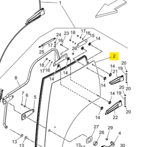 LEFT SIDE DOOR GLASS - LANDINI - 6602084A6 - Image 1