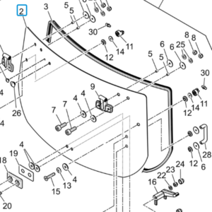 CAB REAR GLASS - LANDINI - 6654491A1 - Image 1