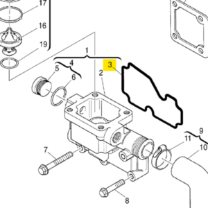 PERKINS THERMOSTAT SUPPORT GASKET 3682A015 - LANDINI - 6679005A1 - Image 2