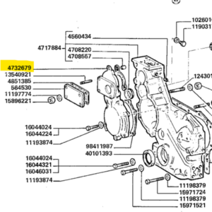 ENGINE TIMING COVER WITH HYDRAULIC PUMP ATTACHMENT - LAVERDA - LA4732679 - Image 2
