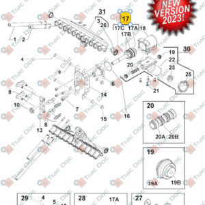 PISTON ROD FOR PNEUMATIC HARVESTER MONZA - IMOLA - VALEA - PATERLINI - 770.123 - Image 3