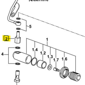 BRAKE SHOCK ABSORBER COLUMN CONNECTOR - SAME - LAMBORGHINI - HURLIMANN - DEUTZ FAHR - 2.0399.354.2/10 - Image 1