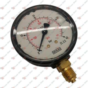 PRESSURE GAUGE 0-40 BAR VERTICAL CONNECTION 1/4" - SABA AGRISERVICE GEST - 8910040 - Image 1