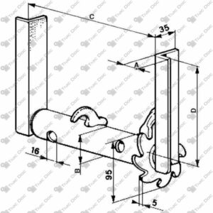 VERRICELLO DESTRO DIAMETRO 42 PER RIMORCHI - AMA RICAMBI - 03530 - immagine 2