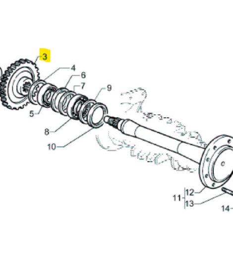 INGRANAGGIO COMANDO RUOTA ex 00016241 - AFTERMARKET - 00066003